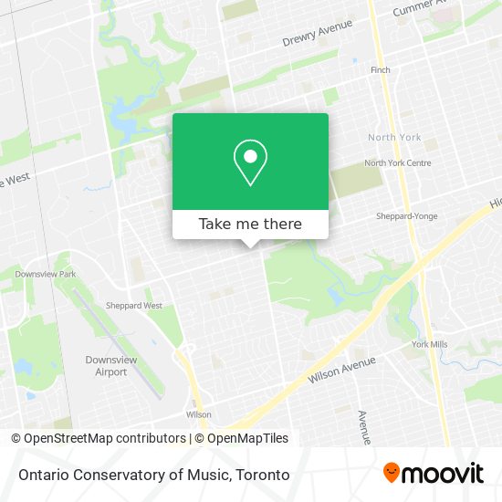 Ontario Conservatory of Music map