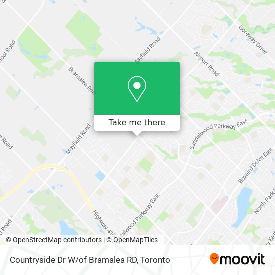 Countryside Dr W / of Bramalea RD map