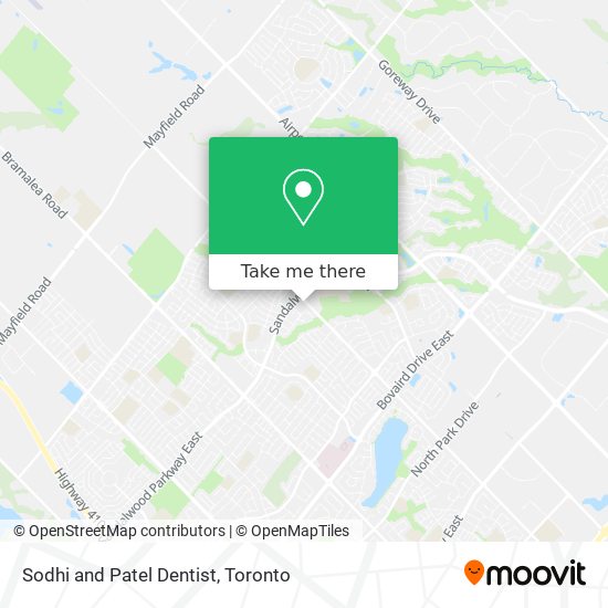 Sodhi and Patel Dentist map