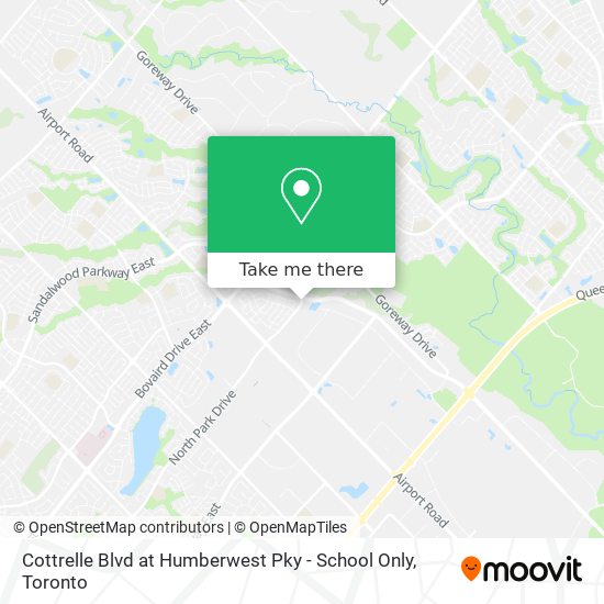 Cottrelle Blvd at Humberwest Pky - School Only map