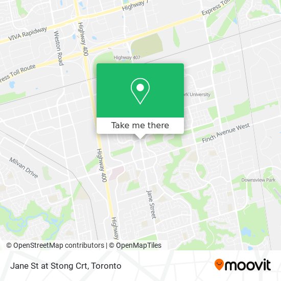 Jane St at Stong Crt map