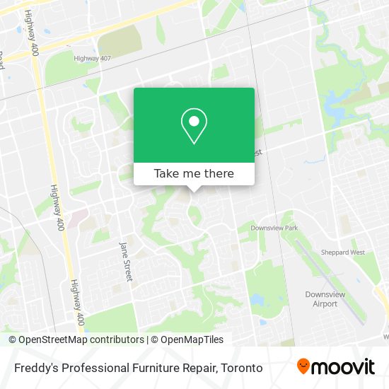 Freddy's Professional Furniture Repair map