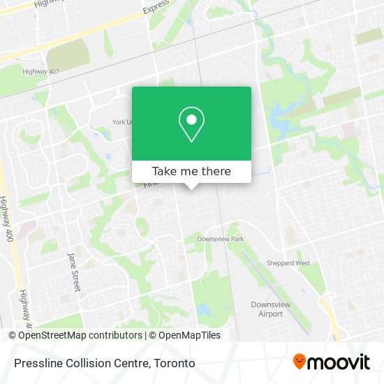 Pressline Collision Centre map