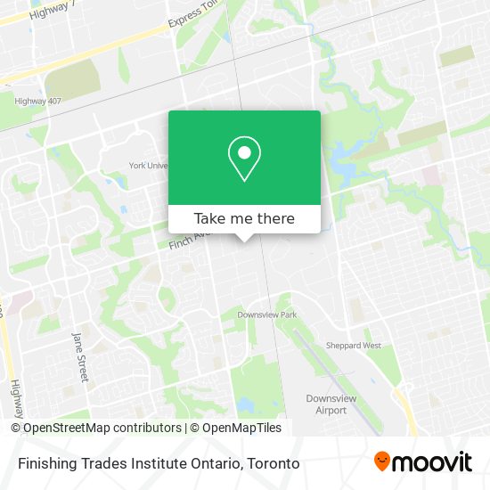 Finishing Trades Institute Ontario map