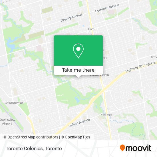 Toronto Colonics map