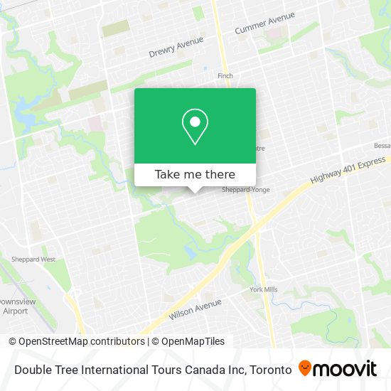 Double Tree International Tours Canada Inc map
