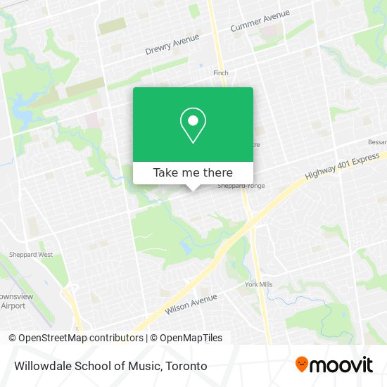 Willowdale School of Music map