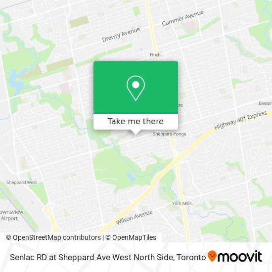 Senlac RD at Sheppard Ave West North Side map