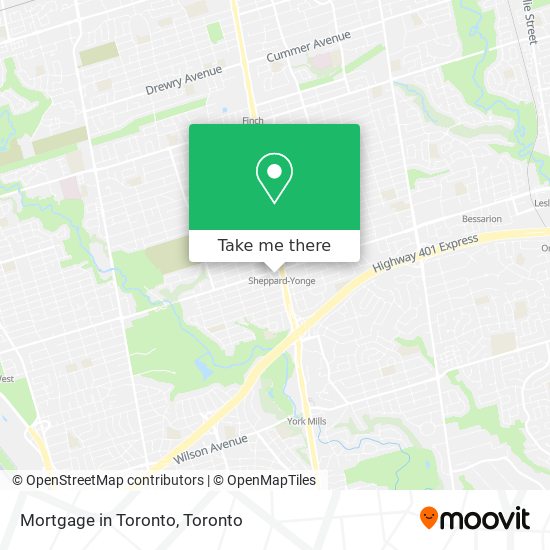 Mortgage in Toronto map