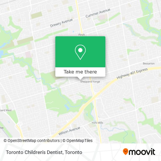 Toronto Children's Dentist map