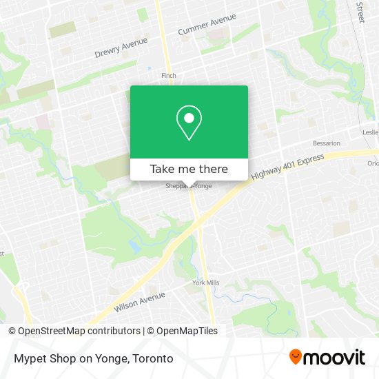 Mypet Shop on Yonge map