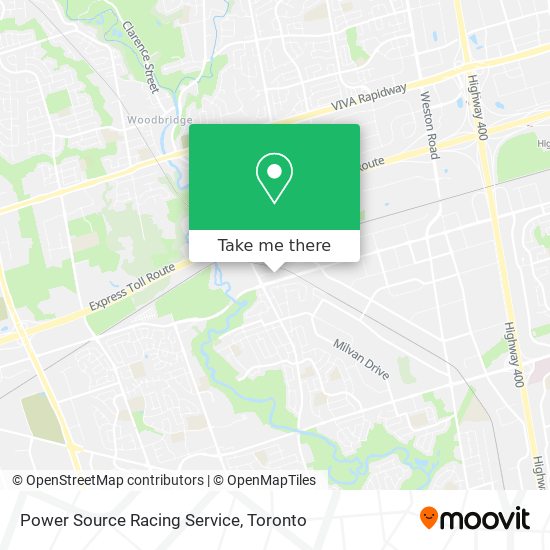 Power Source Racing Service map