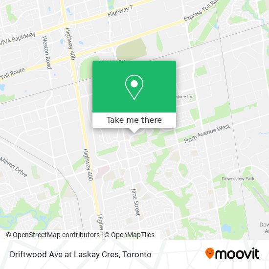 Driftwood Ave at Laskay Cres map