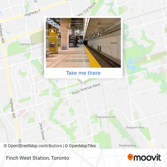 Finch West Station map