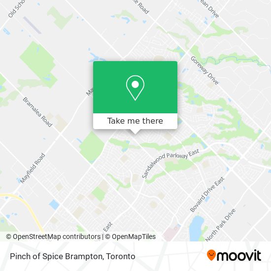 Pinch of Spice Brampton map