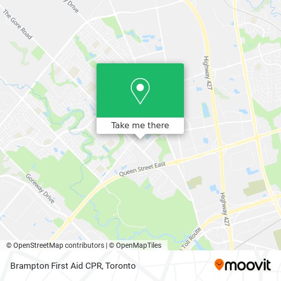 Brampton First Aid CPR map