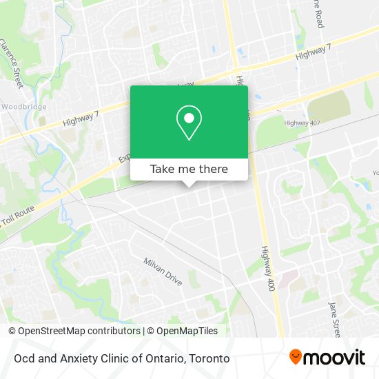 Ocd and Anxiety Clinic of Ontario map