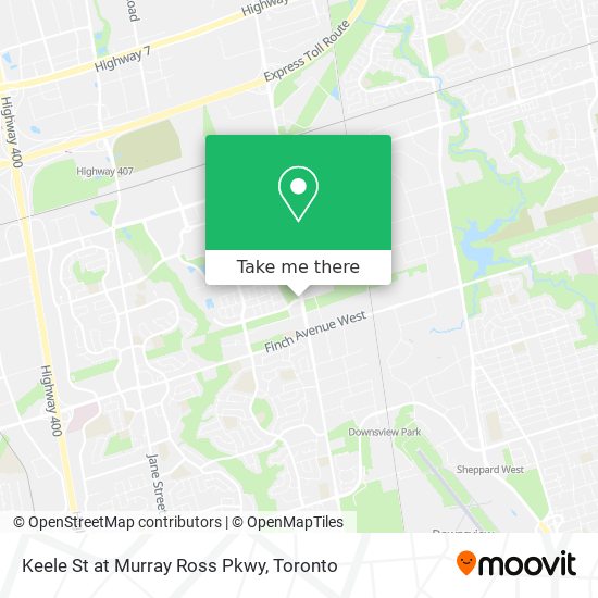 Keele St at Murray Ross Pkwy map