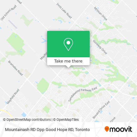 Mountainash RD Opp Good Hope RD map