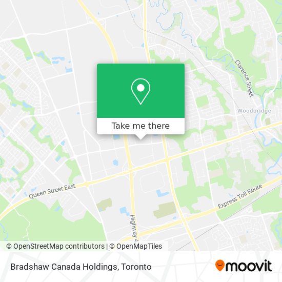 Bradshaw Canada Holdings map