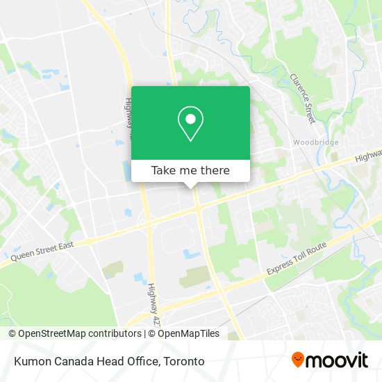 Kumon Canada Head Office map