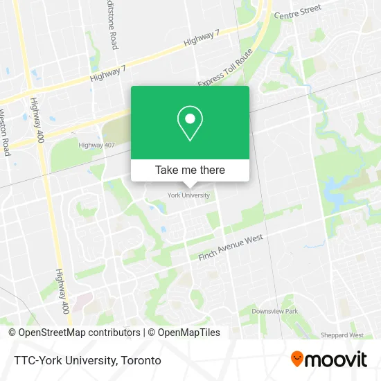 TTC-York University map