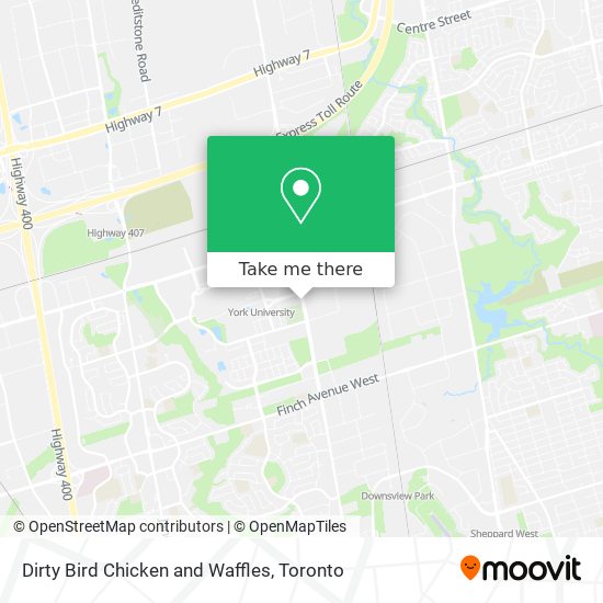 Dirty Bird Chicken and Waffles map