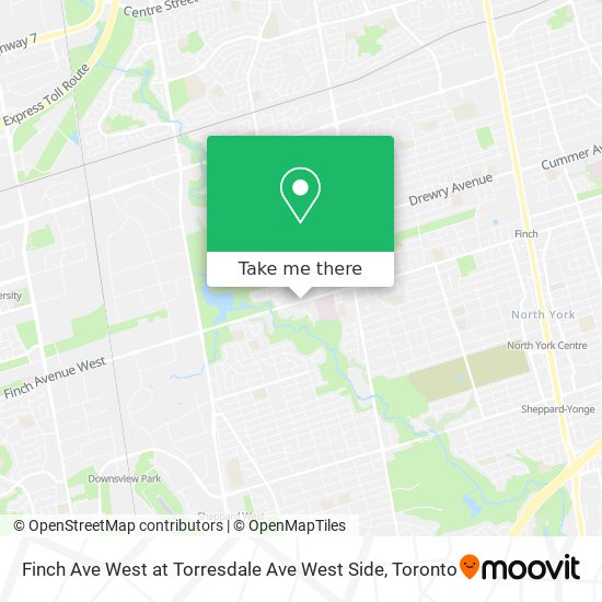 Finch Ave West at Torresdale Ave West Side plan
