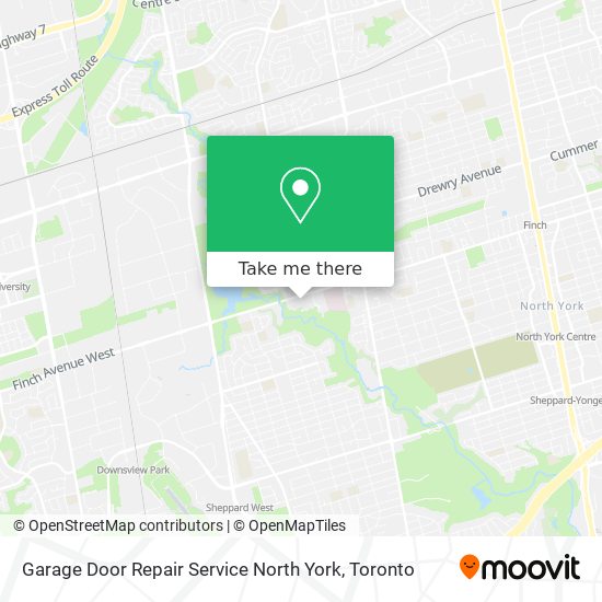 Garage Door Repair Service North York map