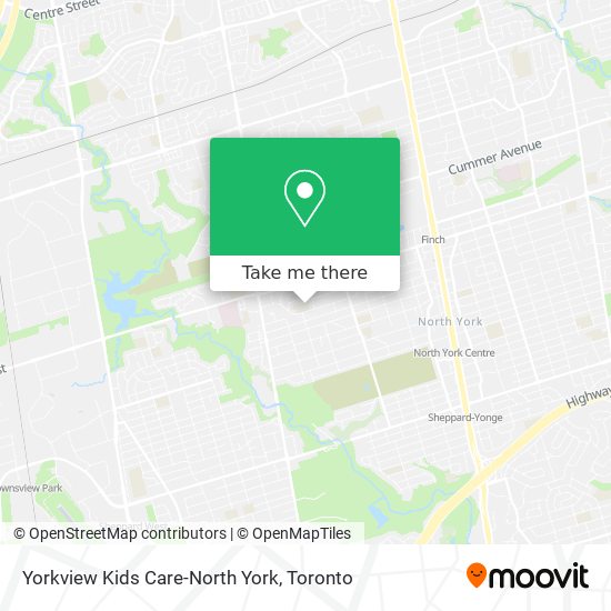 Yorkview Kids Care-North York map