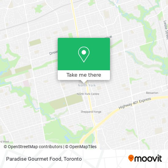 Paradise Gourmet Food map