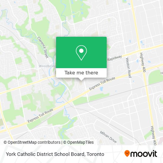 York Catholic District School Board map