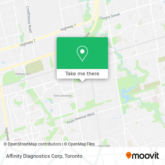 Affinity Diagnostics Corp map
