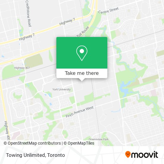 Towing Unlimited map