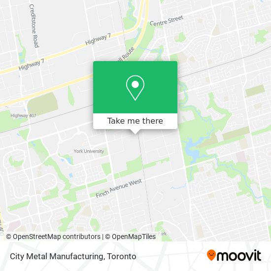 City Metal Manufacturing map