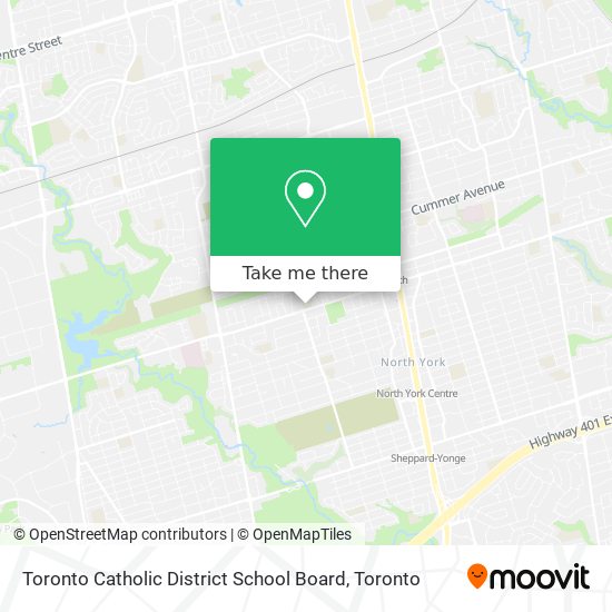 Toronto Catholic District School Board map