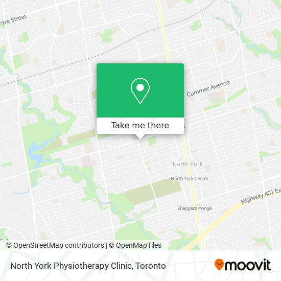 North York Physiotherapy Clinic map