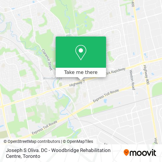 Joseph S Oliva. DC - Woodbridge Rehabilitation Centre map