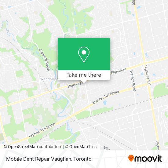 Mobile Dent Repair Vaughan map