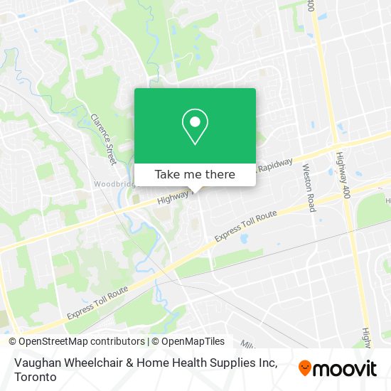 Vaughan Wheelchair & Home Health Supplies Inc map