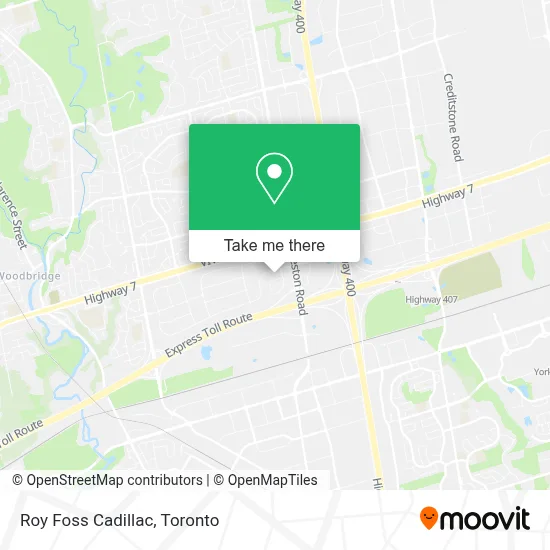 Roy Foss Cadillac map