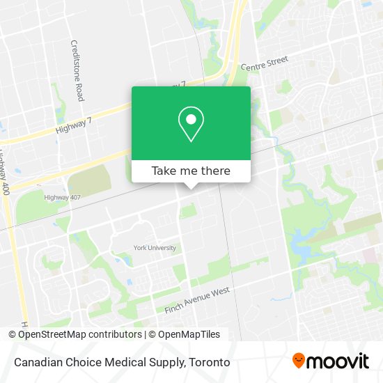 Canadian Choice Medical Supply map