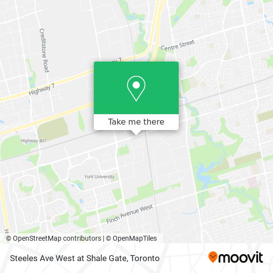 Steeles Ave West at Shale Gate map