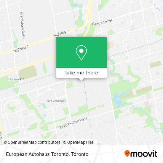 European Autohaus Toronto map