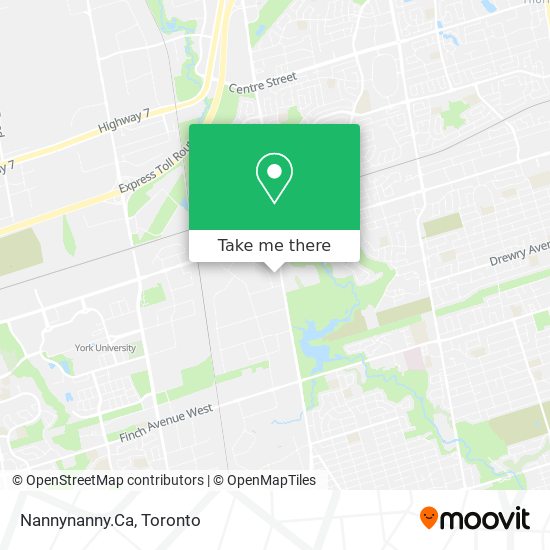 Nannynanny.Ca map