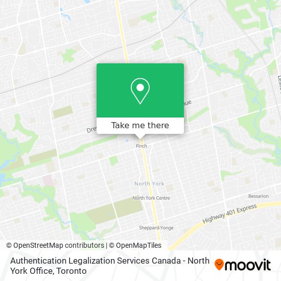 Authentication Legalization Services Canada - North York Office map