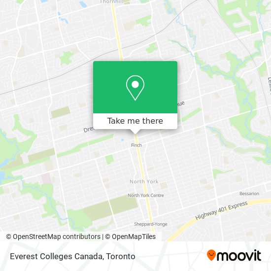 Everest Colleges Canada map