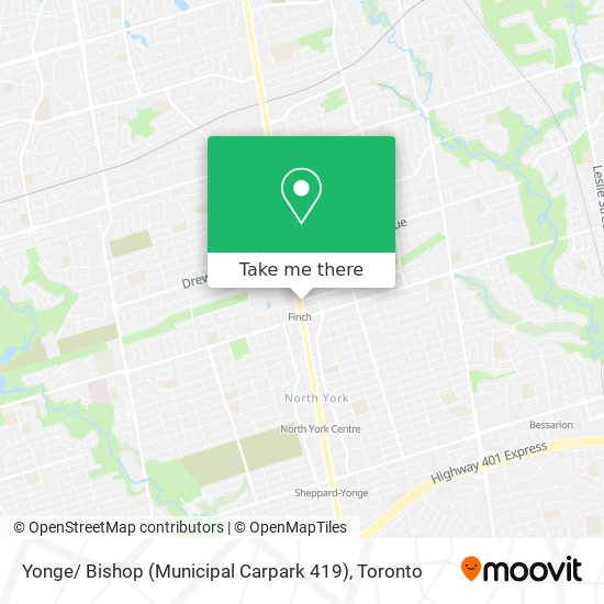 Yonge/ Bishop (Municipal Carpark 419) map