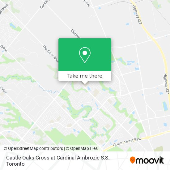 Castle Oaks Cross at Cardinal Ambrozic S.S. map