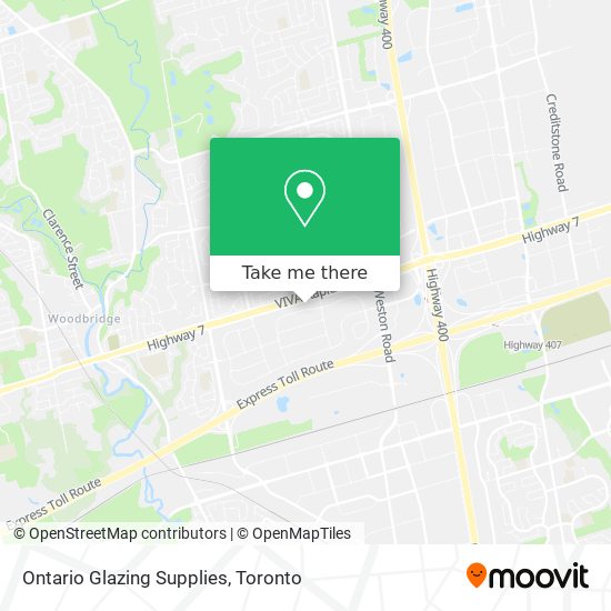 Ontario Glazing Supplies map